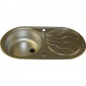 TWIG gootsteen met aanrecht, RVS - 850 mm x 450 mm