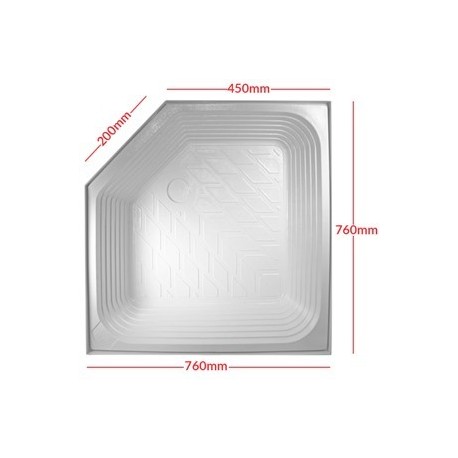 extra diep douchebak (760mm x 760mm x200mm