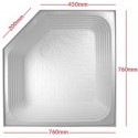Atlas extra diep douchebak 760mm x 760mm x200mm kleur: wit