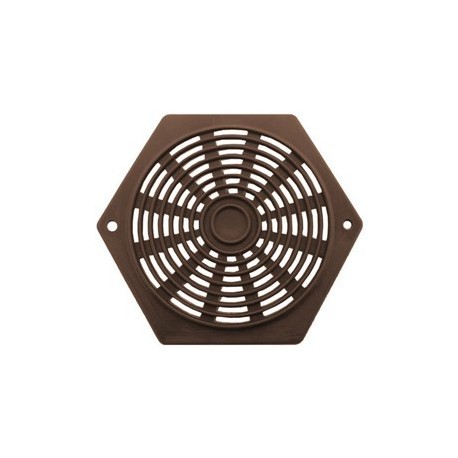 Plastic zeshoek ventilator bruin