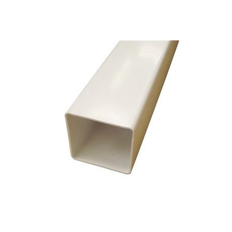 Square Line regenpijp, 65mm, 2.5M, wit