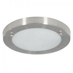 Plafondlamp geborsteld chrome effect 310mm