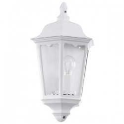 Buitenmuurverlichting halve lantaarn, aluminium en glas IP44