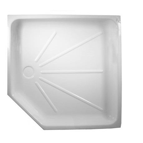 Kunstof douchebak inzetstuk 685x680 mm, 80 mm diep  kleur wit