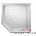 Kunststof douchebak inzetstuk met schuine kant 685x680 mm kleur: wit