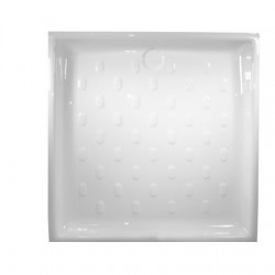 Plastic douchebak 755 mm x 755 mm - kleur: wit