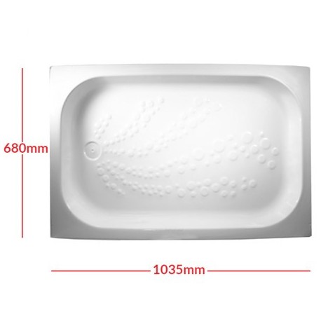 Keswick renovatie douchebak 1035mm x 680mm kleur: wit