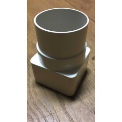 Square line koppelstuk naar rond 65mm