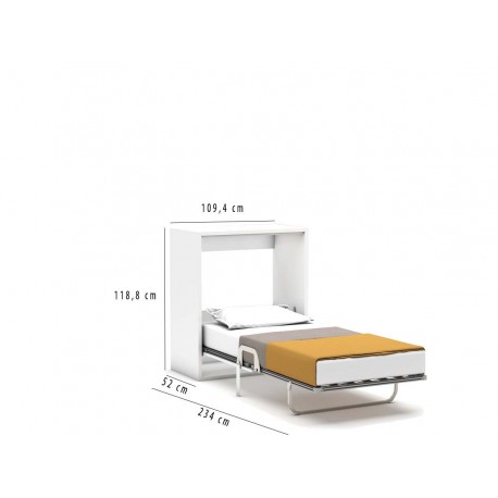 Eenpersoons opklapbed Capsule bed en bureau