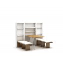 Opklapbare eettafel en bank