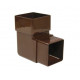 Square Line bocht 90 graden Bruin