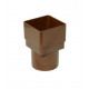 Square Line koppelstuk van vierkant naar rond 65mm Bruin