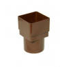 Square Line koppelstuk van vierkant naar rond 65mm Bruin