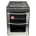 New World 55TWLG Vrijstaande 55cm breed fornuis 'RVS'